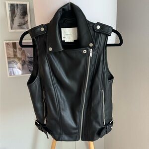 Faux Leather Moto Vest Anthropologie
